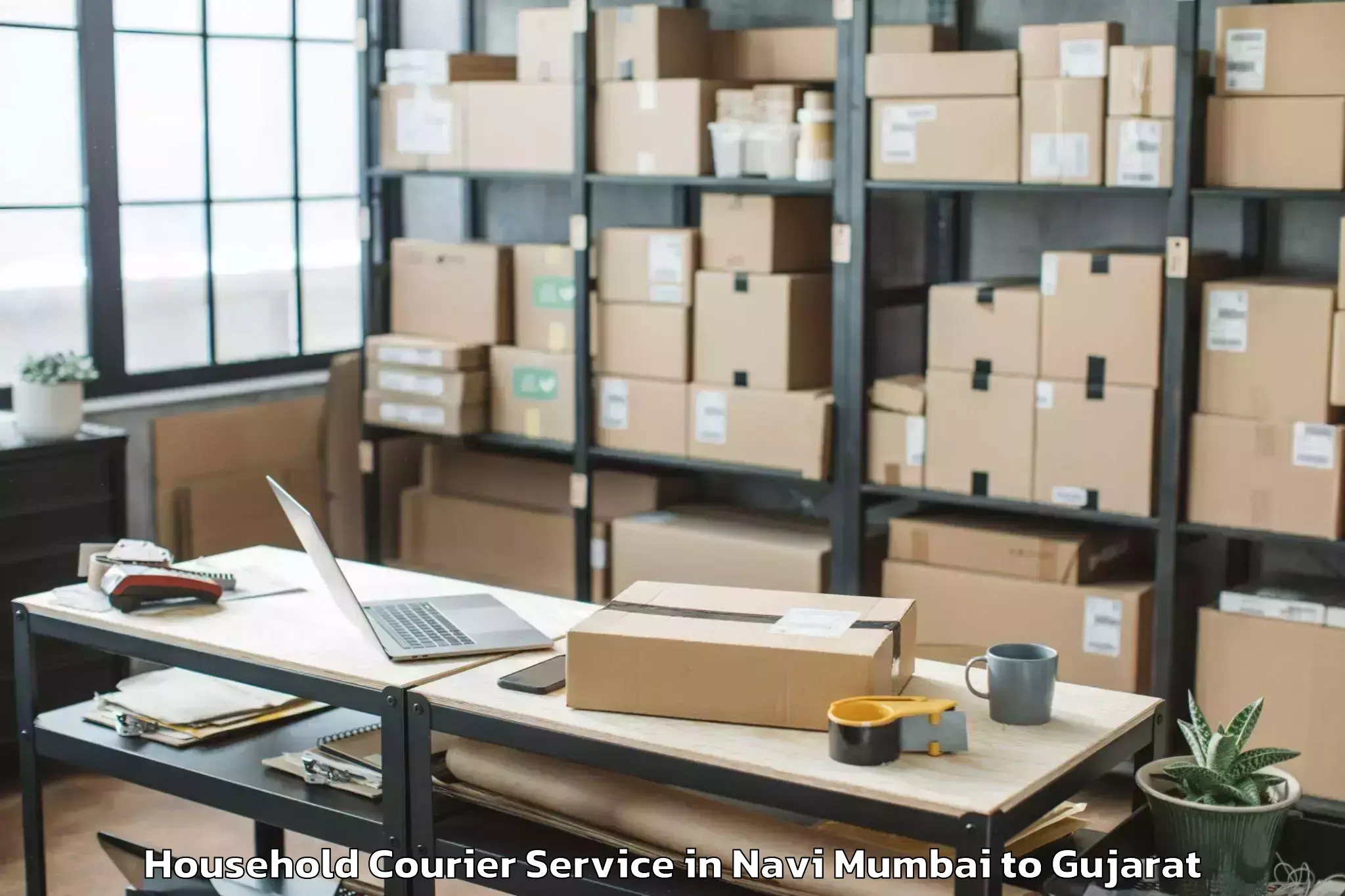 Easy Navi Mumbai to Ghogha Household Courier Booking